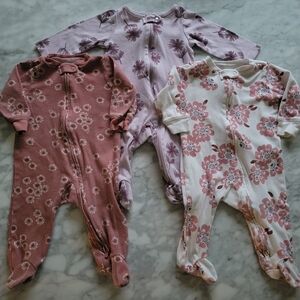 Carter's Floral Pajama Set - Pink, Purple, and White